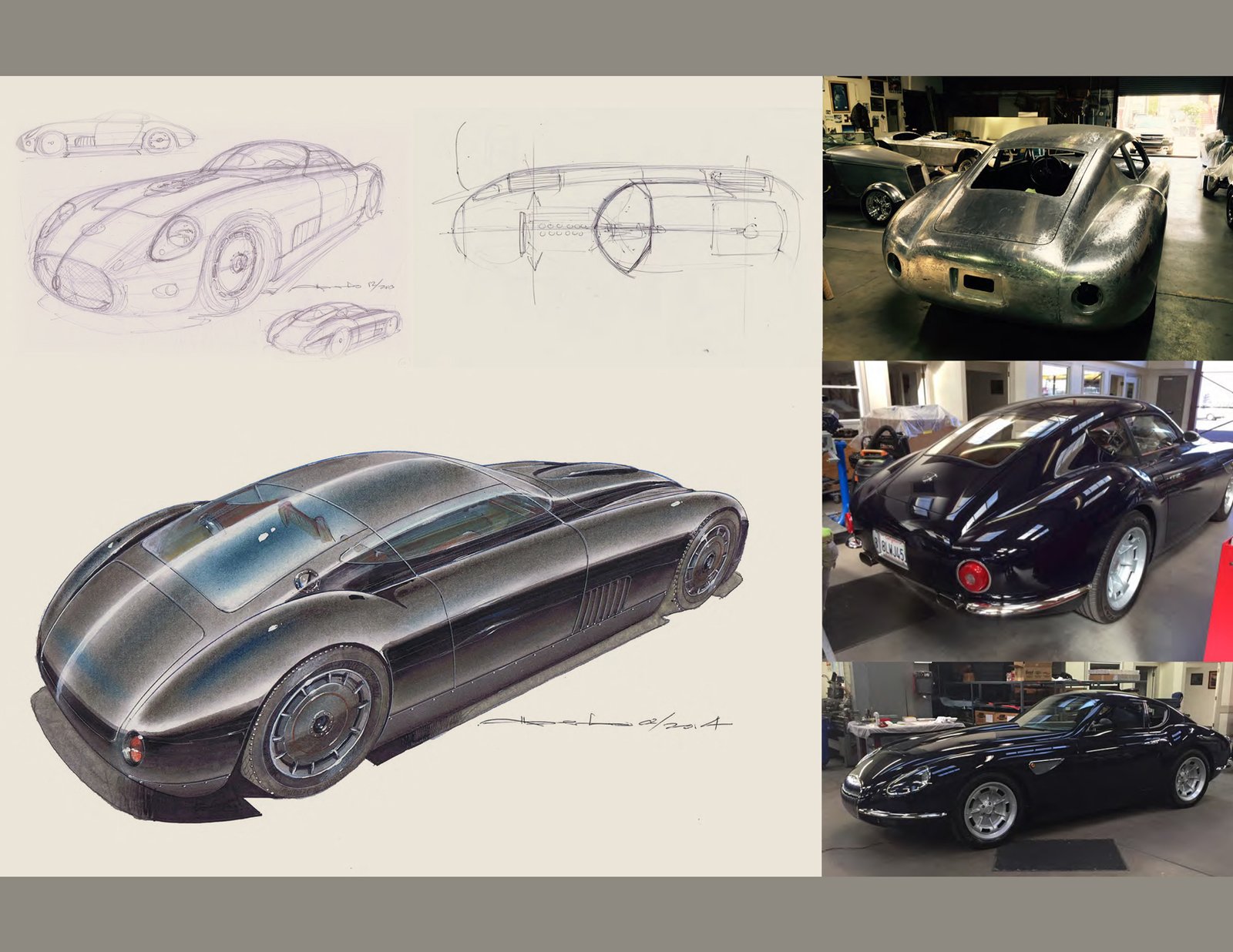 Hypnosis, all-aluminum body vintage flavor sports car