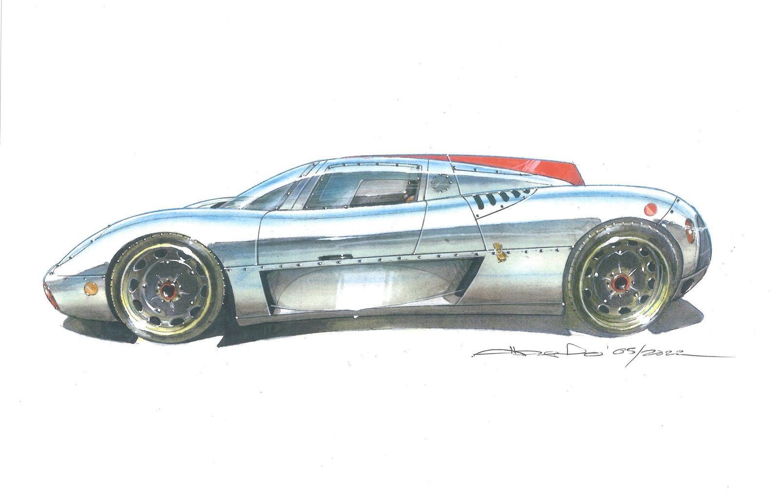 Final line development, red roof detail